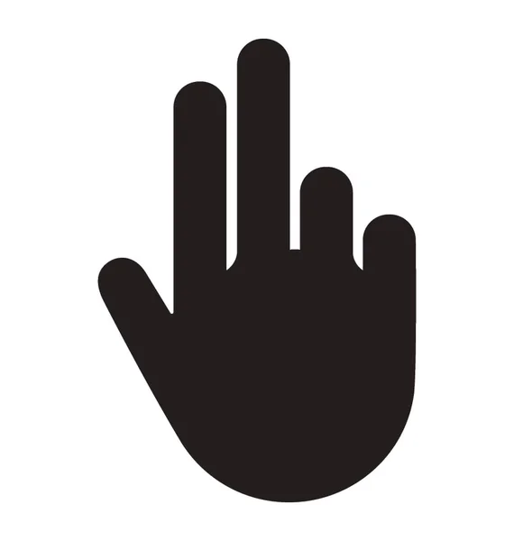 Hand Sign Three Finger Upward Meaning Three — Stock Vector
