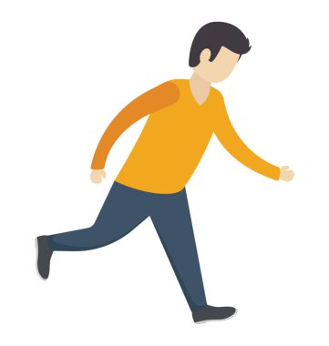 Acele adam Rush hedef doğru koşuyor 