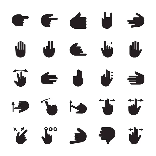 Hand Signs Glyph Icon — Stock Vector