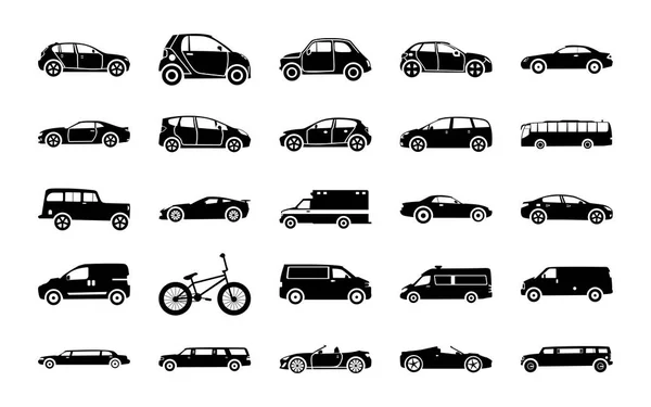 城市城市汽车字形图标 — 图库矢量图片