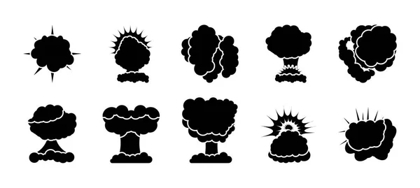 Explosion Glyph Vector Iconos — Vector de stock