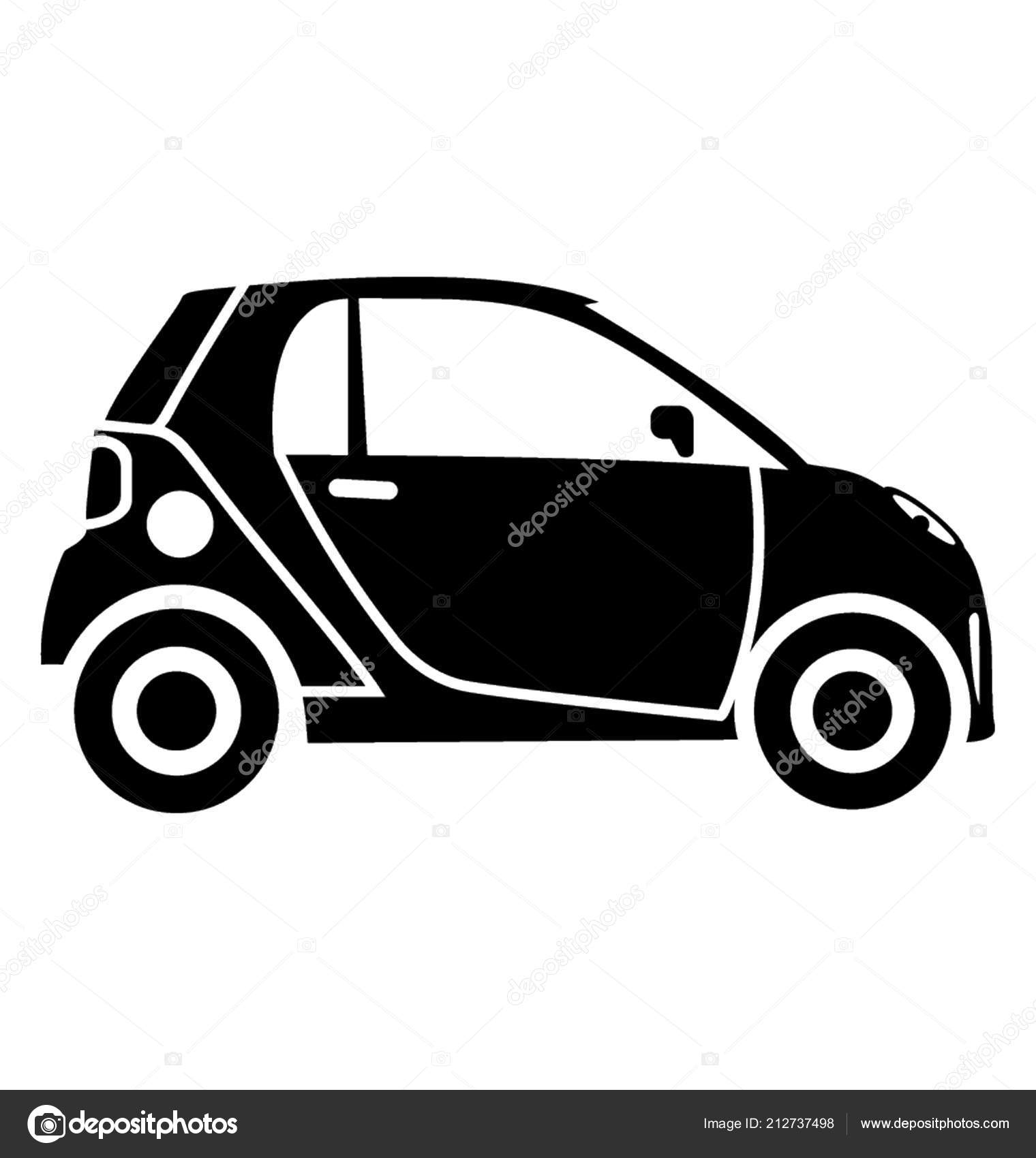 Two Doors Beautiful Smart Fortwo Car Stock Vector