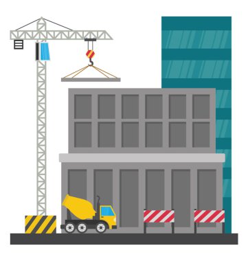 Bir şantiye veya tamir bina bir iskele  