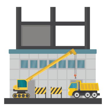 Ticari alanda inşa süreci sürüyor 