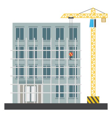 Bir şantiye veya tamir bina bir iskele  