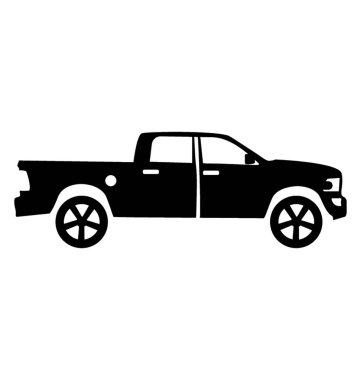 Taxi pickup, having four wheel clipart