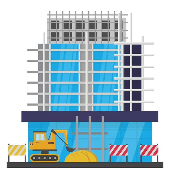 Edificio Andamios Construcción — Vector de stock