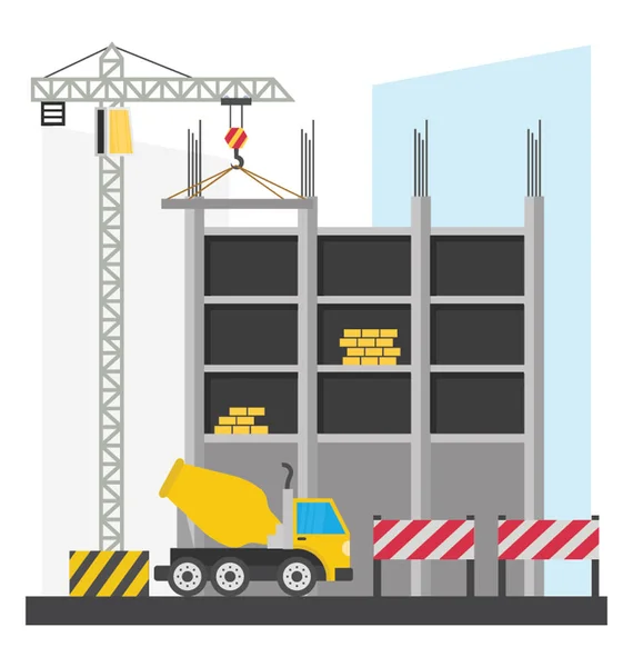 Bâtiment Échafaudage Construction — Image vectorielle