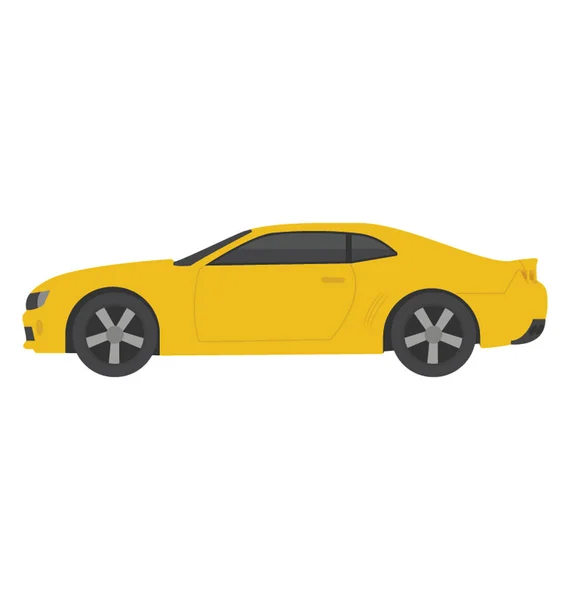 Carro Cor Amarela Conhecido Como Sedan — Vetor de Stock