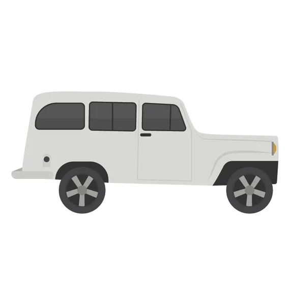 Jeep Urbano Con Dos Puertas Para Viajar Zonas Montañosas — Vector de stock