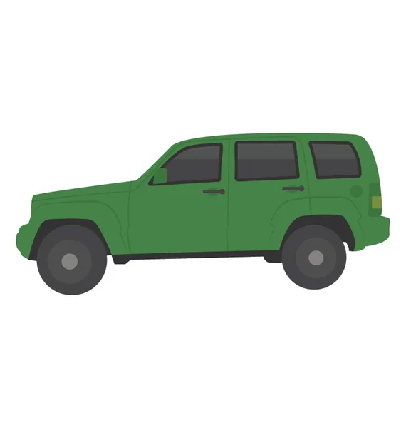 Jeep Urbano Automotriz Para Viajar Estación Montañosa — Vector de stock