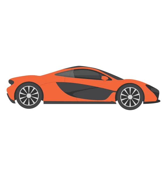 Fire Color Sports Car Win Race Racing Game — Stock Vector
