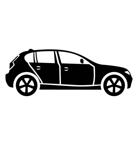 Hatchback Vehicle Transport Persons — Stock Vector