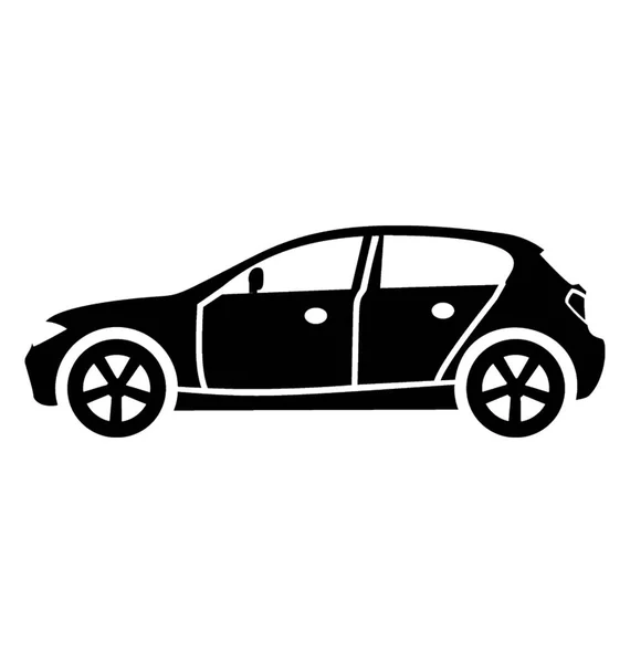 Carro Pequeno Com Cinco Lugares Conhecidos Como Hatchback — Vetor de Stock