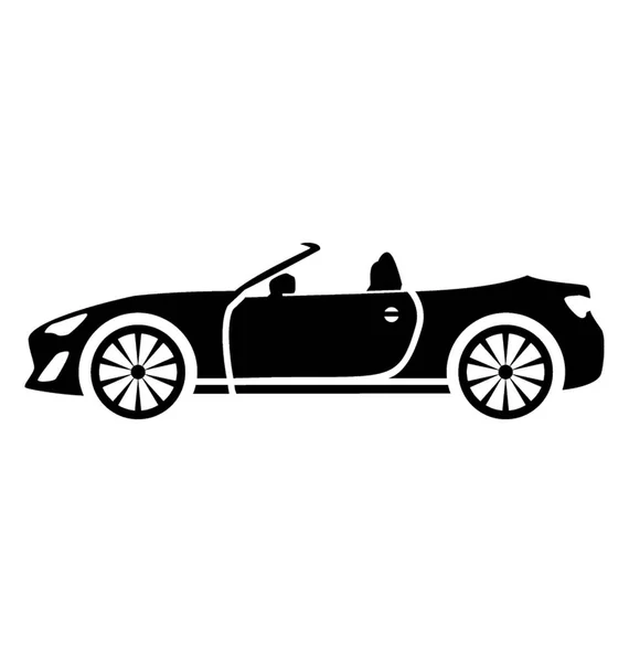 Coche Descapotable Sin Techo — Vector de stock