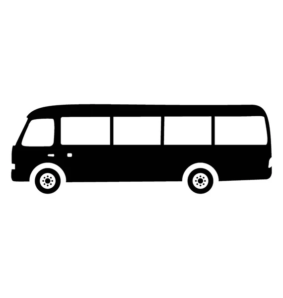 Bus Having Many Seats Local Transport Service Showing Urban Bus — Stock Vector