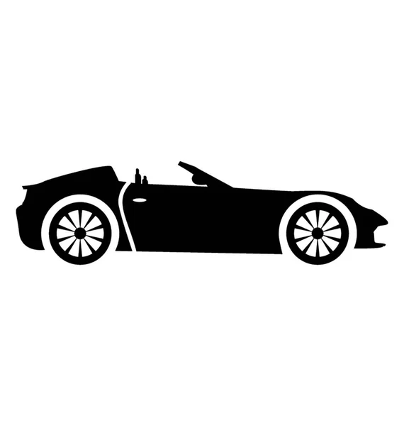 Carro Conversível Luxo Para Duas Pessoas — Vetor de Stock