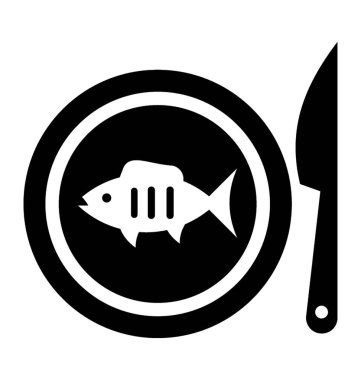 Kızarmış balık içinde kızarmış balık bilinen bir plaka ve sahip bıçak 