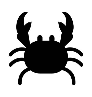 Deniz ürünleri gösteren altı bacakları olan okyanus yengeç 