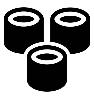 Suşi rulo bir lezzetli sağlıklı gıda besindir 