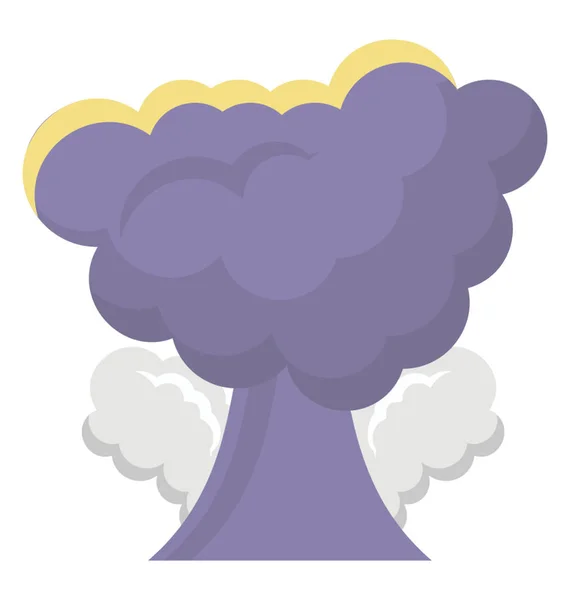 Zware Rook Met Lucht Kan Het Vernietigen Van Dingen Vulkaanuitbarsting — Stockvector