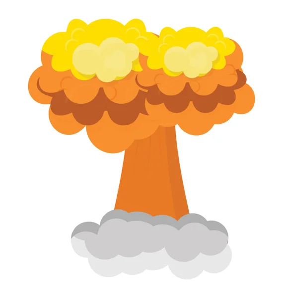 Esplosivo Nucleare Che Può Danneggiare Ambiente Noto Come Esplosione Nucleare — Vettoriale Stock