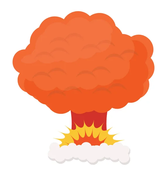 Esplosione Chimica Nota Come Bomba Nucleare — Vettoriale Stock