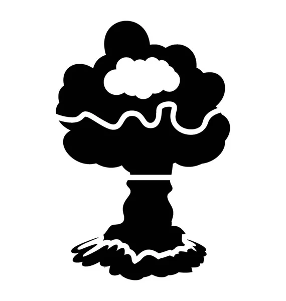 Esplosione Nucleare Raffigurante Una Bomba Atomica — Vettoriale Stock