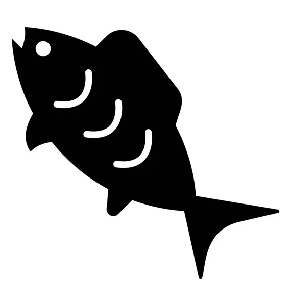 Ein Tier Lebt Ozean Mit Flossen Fischen — Stockvektor