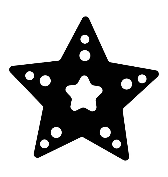 Cinq Poissons Angle Ayant Étoile Intérieur Est Étoile Mer — Image vectorielle