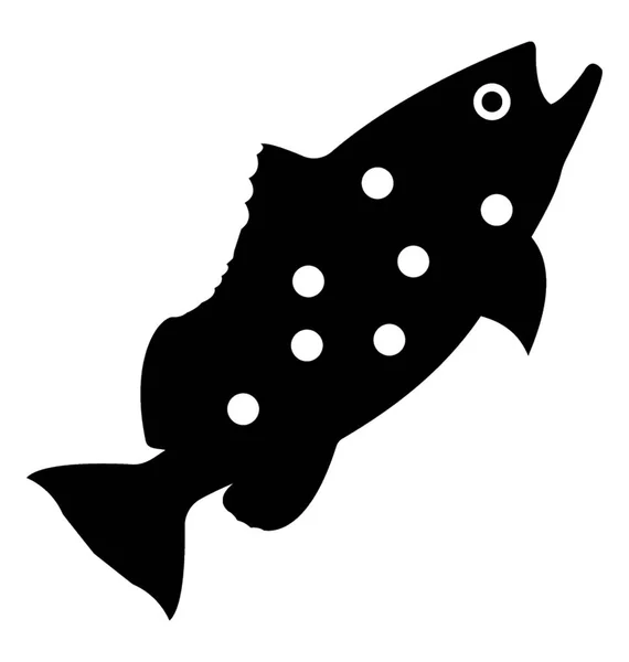 Tropische Fische Mit Punkten Inneren — Stockvektor