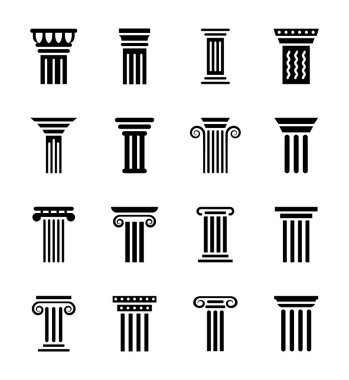 2 ayağı vector Icons set