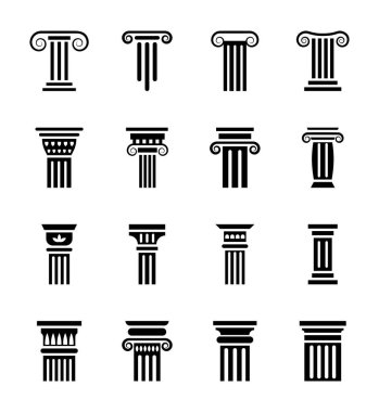 3 sütun vektör Icons set