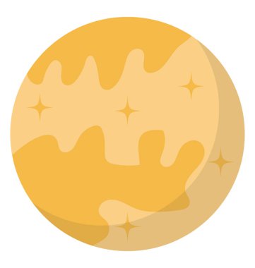 Mars gezegenin düz simgesi tasarım