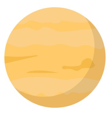 Gezegen simgesi tasarım Jüpiter'in