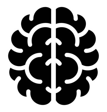 Beyin izole simgesi tasarım