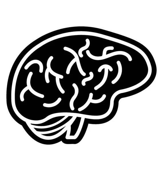 Diseño Aislado Del Cerebro Humano — Vector de stock