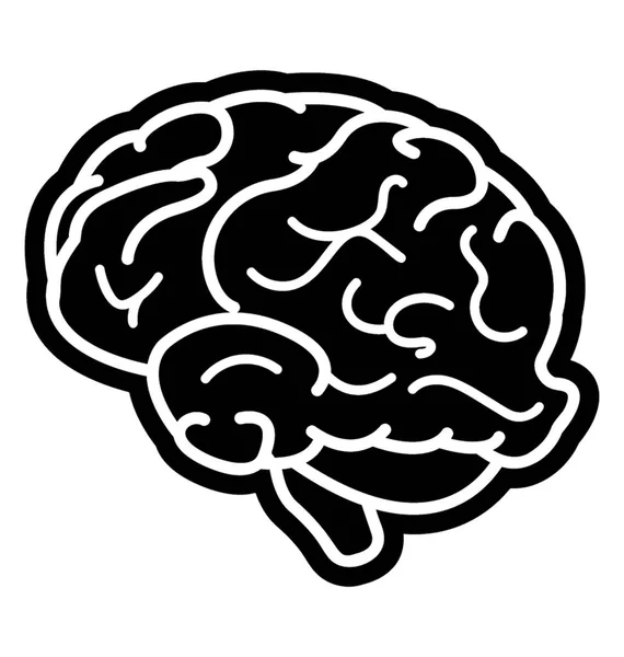 Diseño Aislado Del Cerebro Humano — Vector de stock