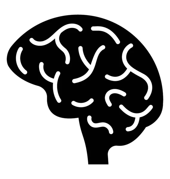 Diseño Aislado Del Cerebro Humano — Vector de stock