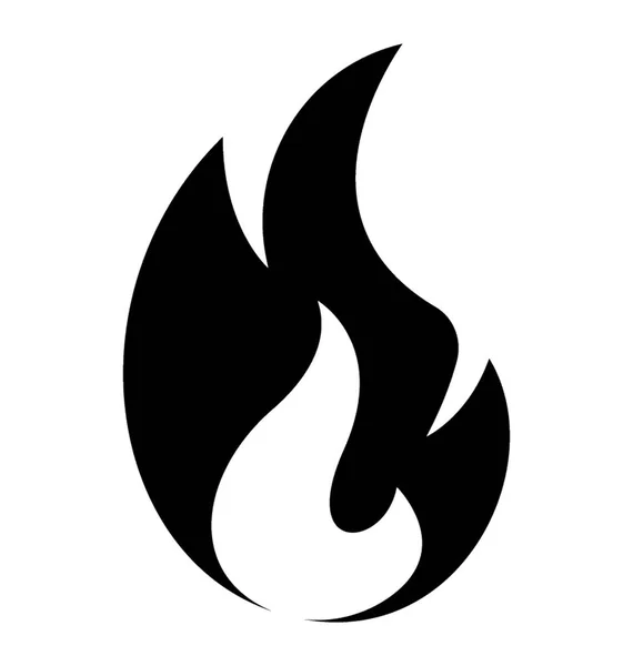 Icono Aislado Diseño Llama Fuego — Archivo Imágenes Vectoriales