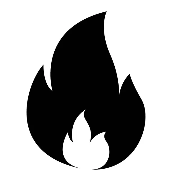 炎の分離アイコン デザイン — ストックベクタ
