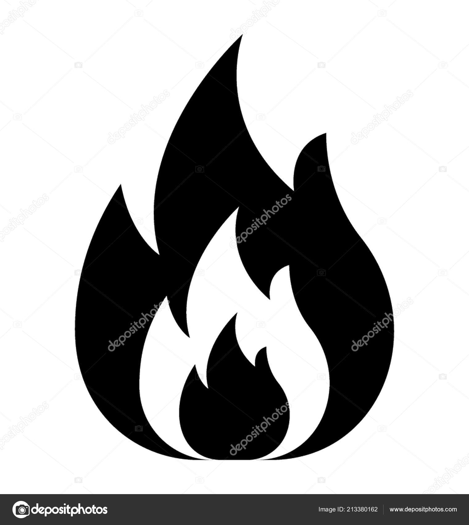 Design de ícone de vetor de chama de fogo