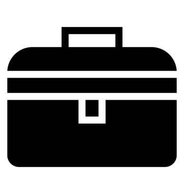 Kit çanta simgesi beyaz arka plan üzerinde