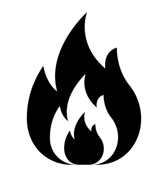 Icône Conception Flamme Feu — Image vectorielle