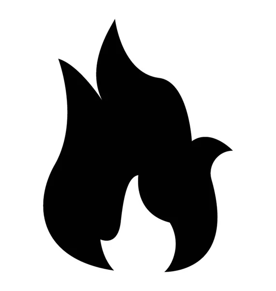 Icono Diseño Llama Fuego — Vector de stock