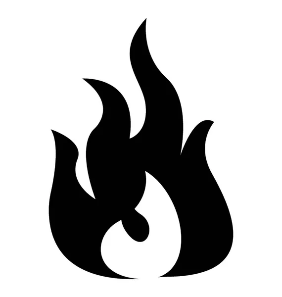 Icono Diseño Llama Fuego — Vector de stock