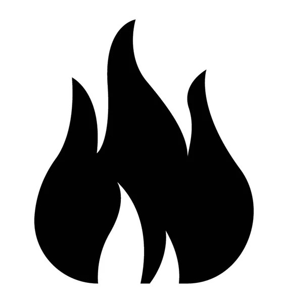 Icono Diseño Llama Fuego — Vector de stock