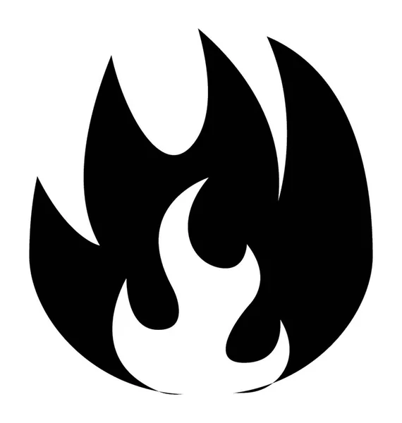 Ikona Projekt Płomień Ogień — Wektor stockowy