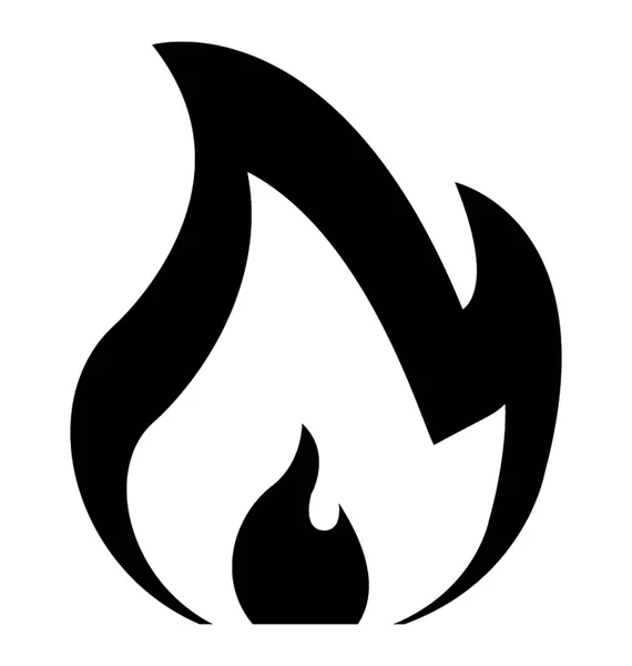 Icono Diseño Llama Fuego — Archivo Imágenes Vectoriales