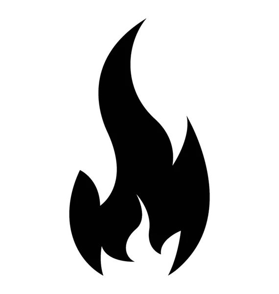 Icono Diseño Llama Fuego — Archivo Imágenes Vectoriales